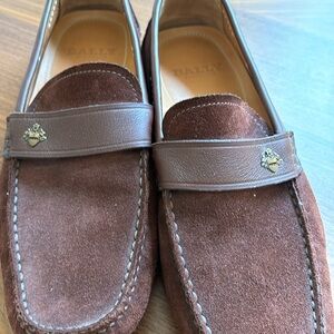 Bally men’s suede loafers